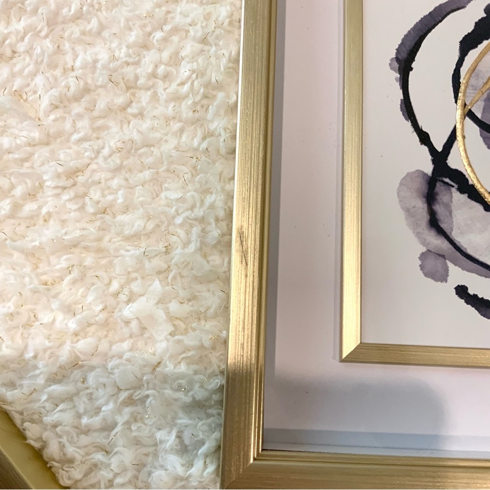 Abstract gold framed wall art - Picture 6 of 6
